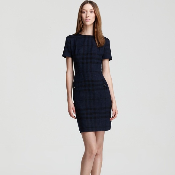 Burberry Dresses & Skirts - Burberry Brit Plaid Wool Sheath Dress Sz 4